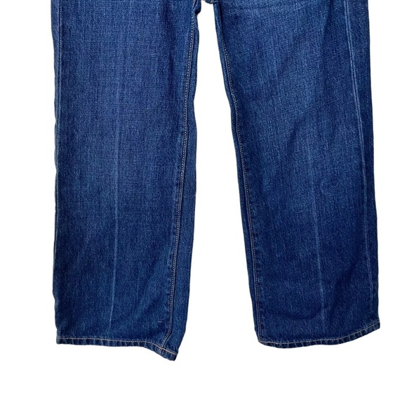 Old Navy Girls Jeans NWT 7 Baggy Wide Leg High Rise Built In Tough Dark Wash - Picture 5 of 7
